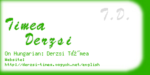 timea derzsi business card